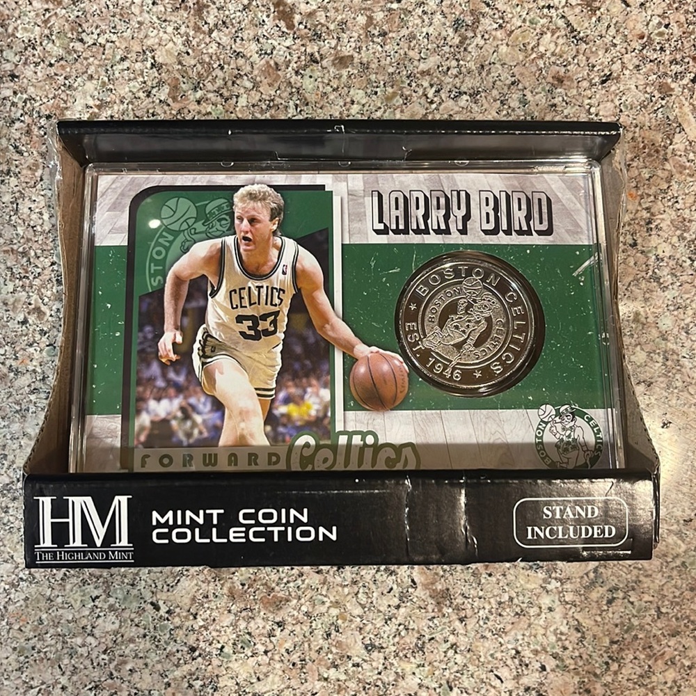 Highland Mint Larry Bird silver coin card